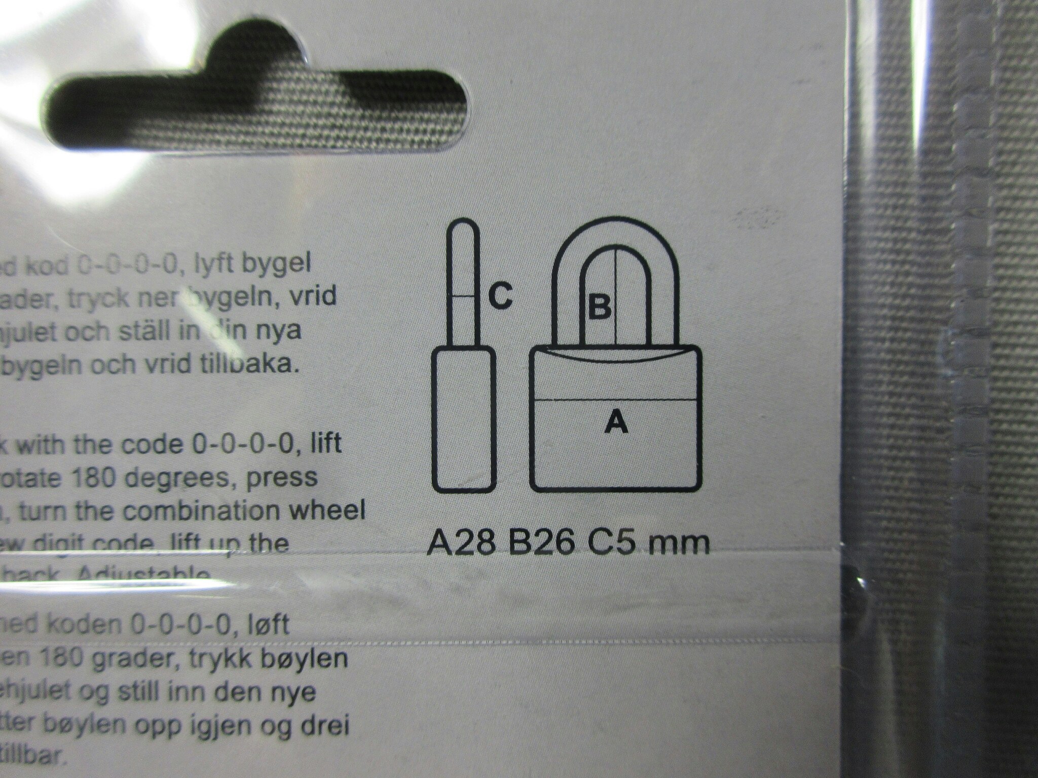 Miller’s Kombinationshänglås Mässing 4605-28-SB.