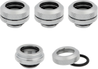 Corsair Hydro X Series XF Hardline Fitting, 14mm OD, Chrome, 4-pack
