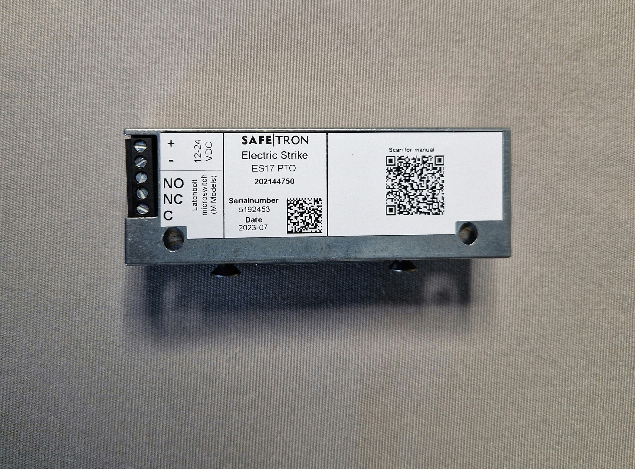 Safetron elslutbleck ES 17 PTO 12-24VDC
