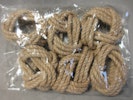 Servettringar Jute 6 st.
