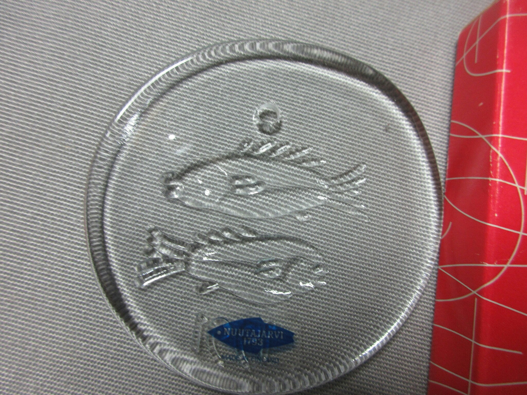 ittala Nuutajärvi Crystal Dekoration Fiskar 1991