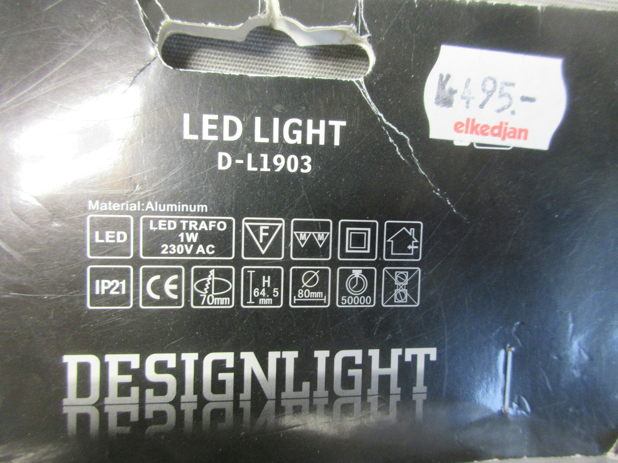 Designlight Led Light D-L1903. IP21
