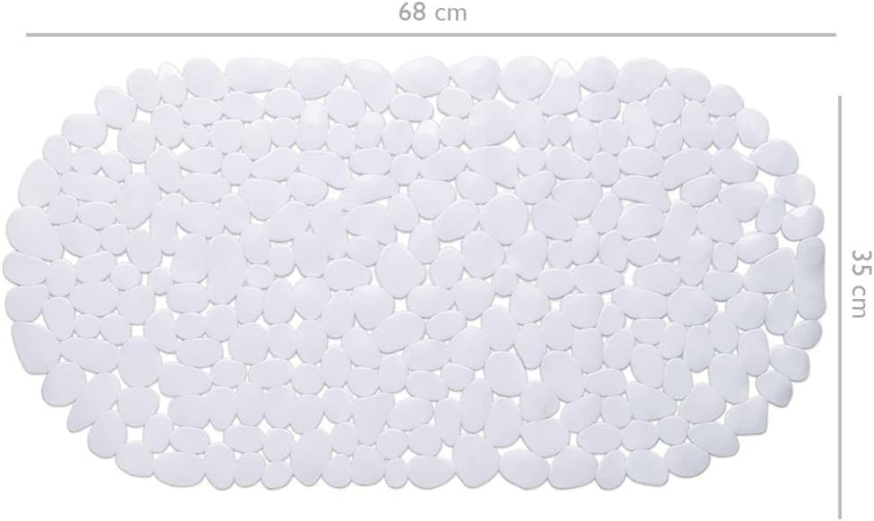 Demerx Halkskyddsmatta stenar 68x35 cm vit