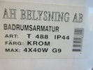 AH Belysning Badrumsarmatur Tak T 488 IP44