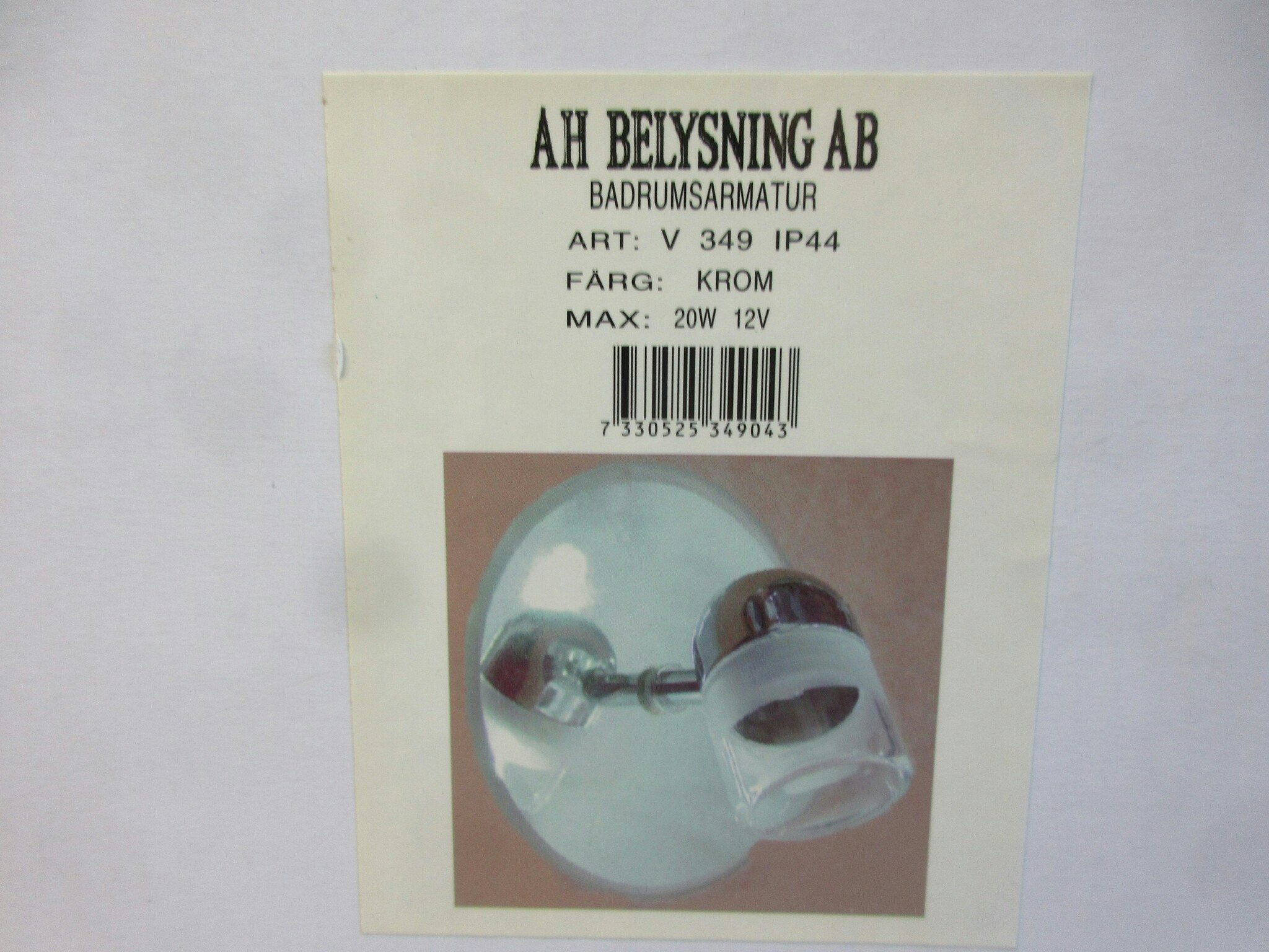 AH Belysning Badrumsarmatur V 349 IP44