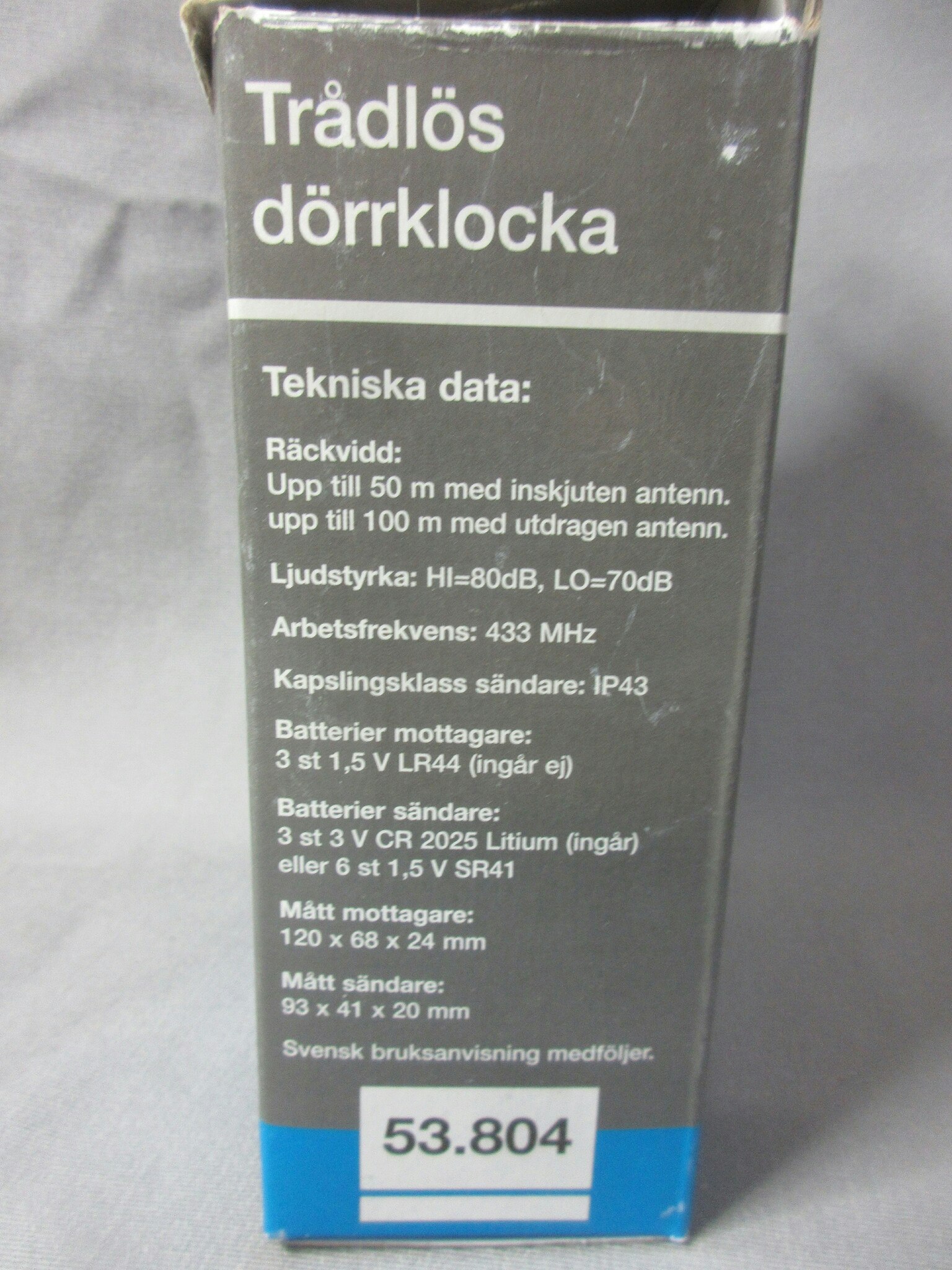 Marelco Trådlös Dörrklocka och tryckknapp