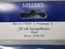 Millers Spegelkryss Svart 10 st.