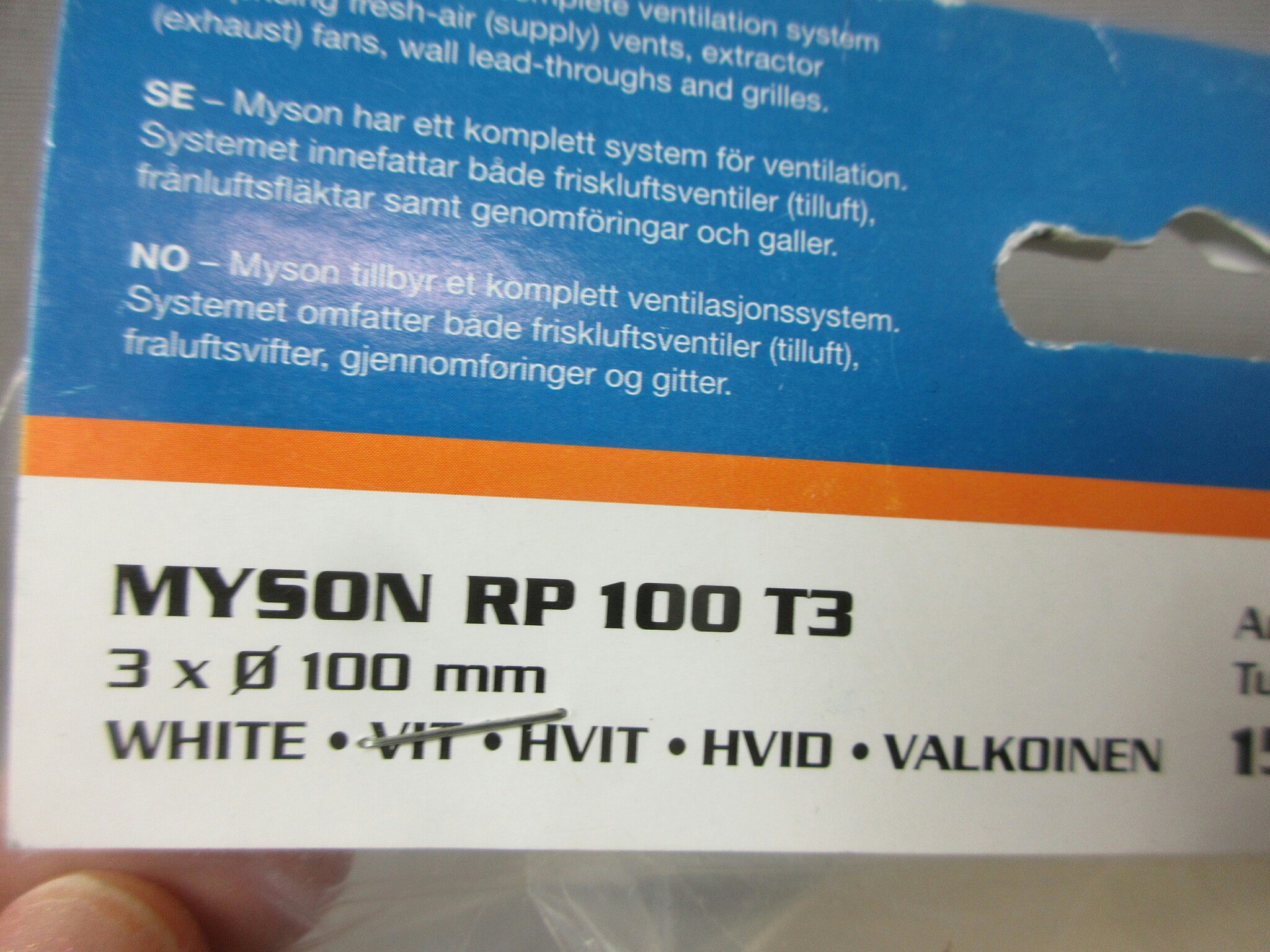 Myson RP 100 T3, Vit