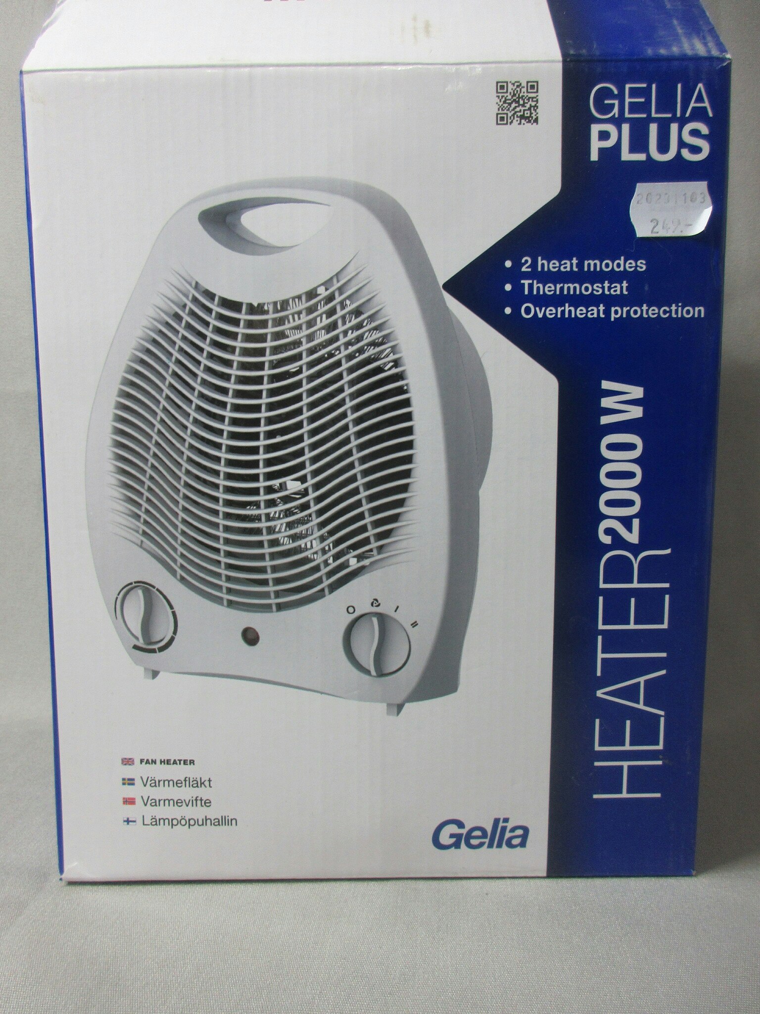 Gelia 4002000051 Värmefläkt plast, vit