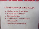 Terassdörrlås LB 9930 komplett