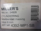 Millers Cylinderring 8 mm. Mattborstad mässing 54928