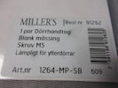 Millers Dörrhandtag Blank Mässing 91262