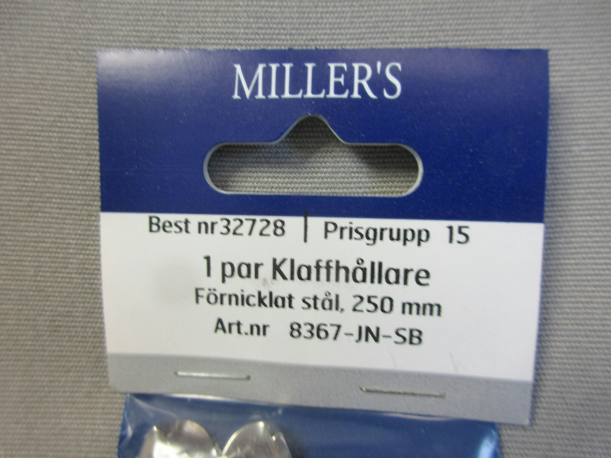 Millers Klaffhållare 250mm. 2 st.