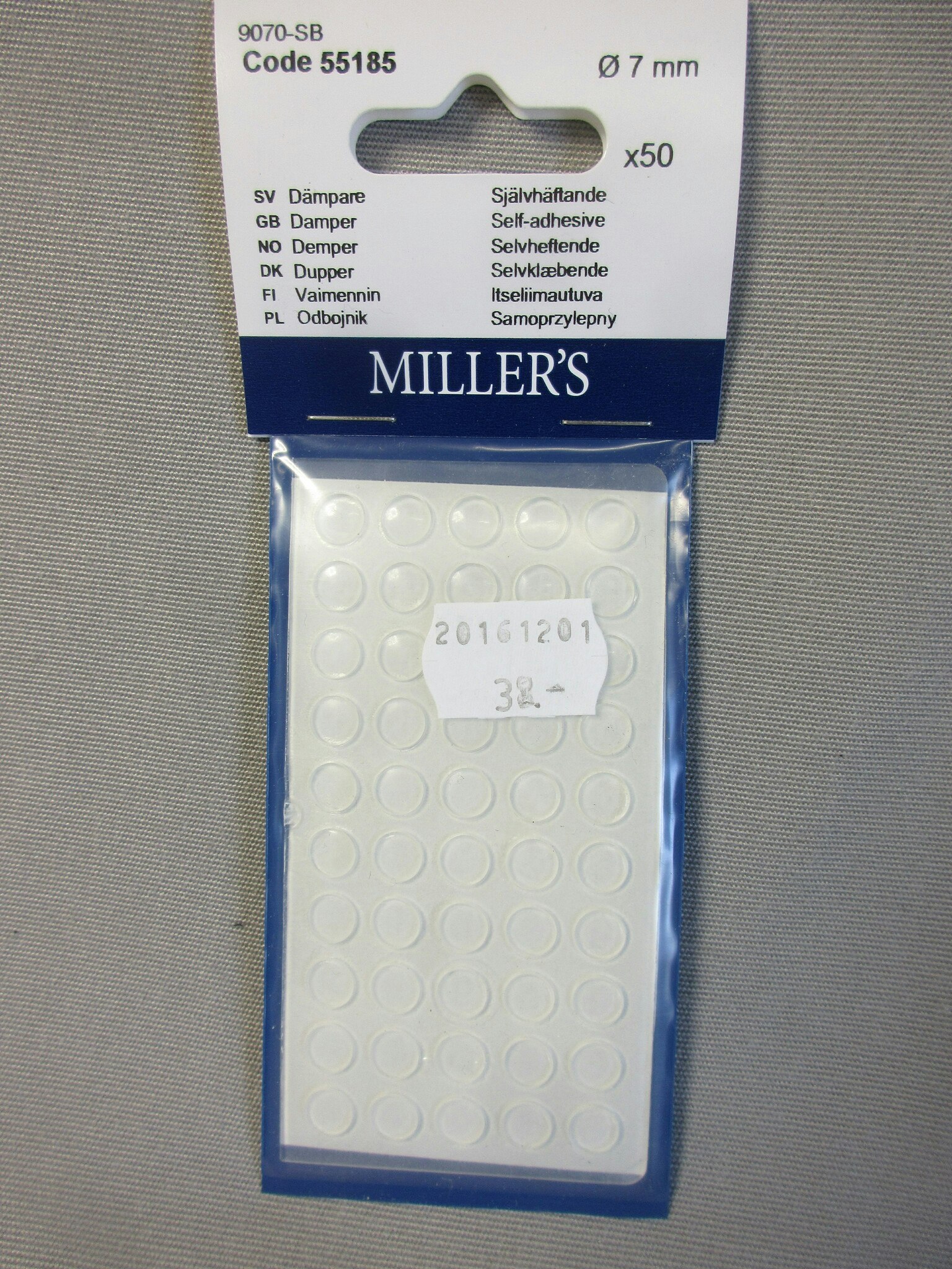 Millers Dämpare 7 mm. 50 st.