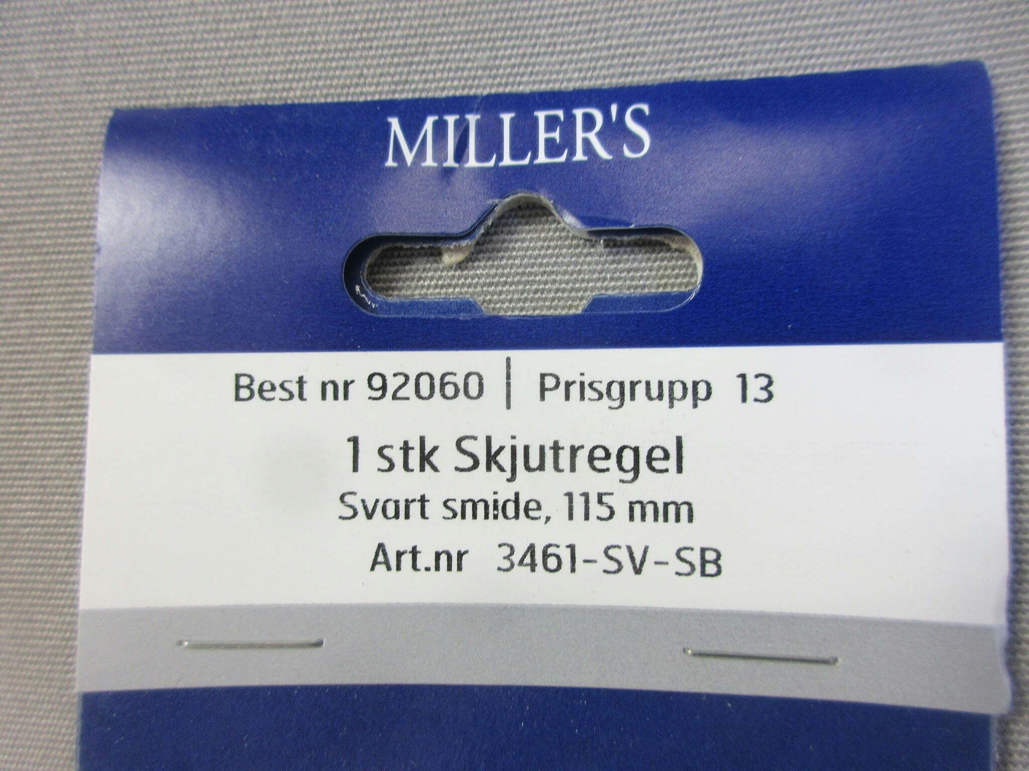 Millers Skjutregel med smidesutseende 115 mm.