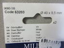 Millers Dörrbuffert 40x9,5 mm, Vit 2 st.