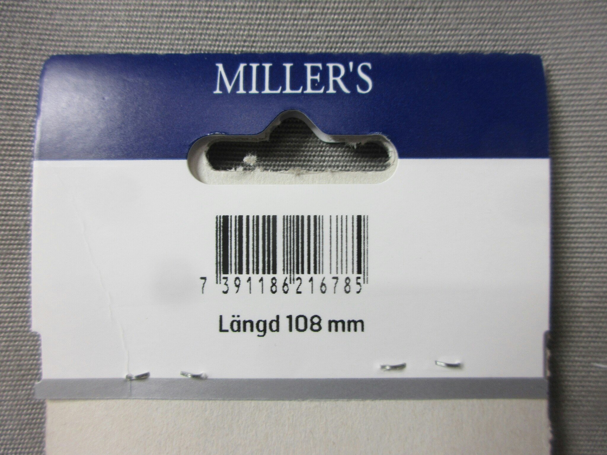 Millers Hängare Förnicklad mässing 21678. 108 mm