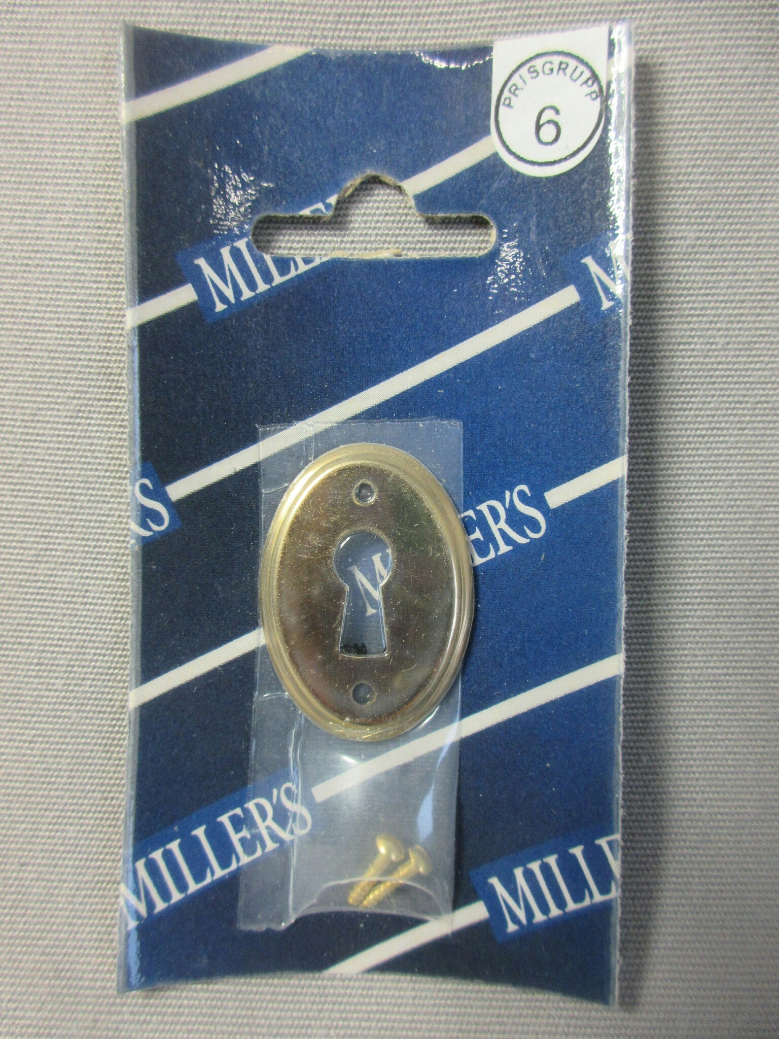 Millers Nyckelskylt Blank Polerad mässing 26x36 mm