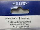 Millers Ledstångskrok Förnicklat stål 77 mm.