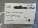 Strömbrytare Malmbergs Nova Infälld 2-Pol med Glimlampa Vit