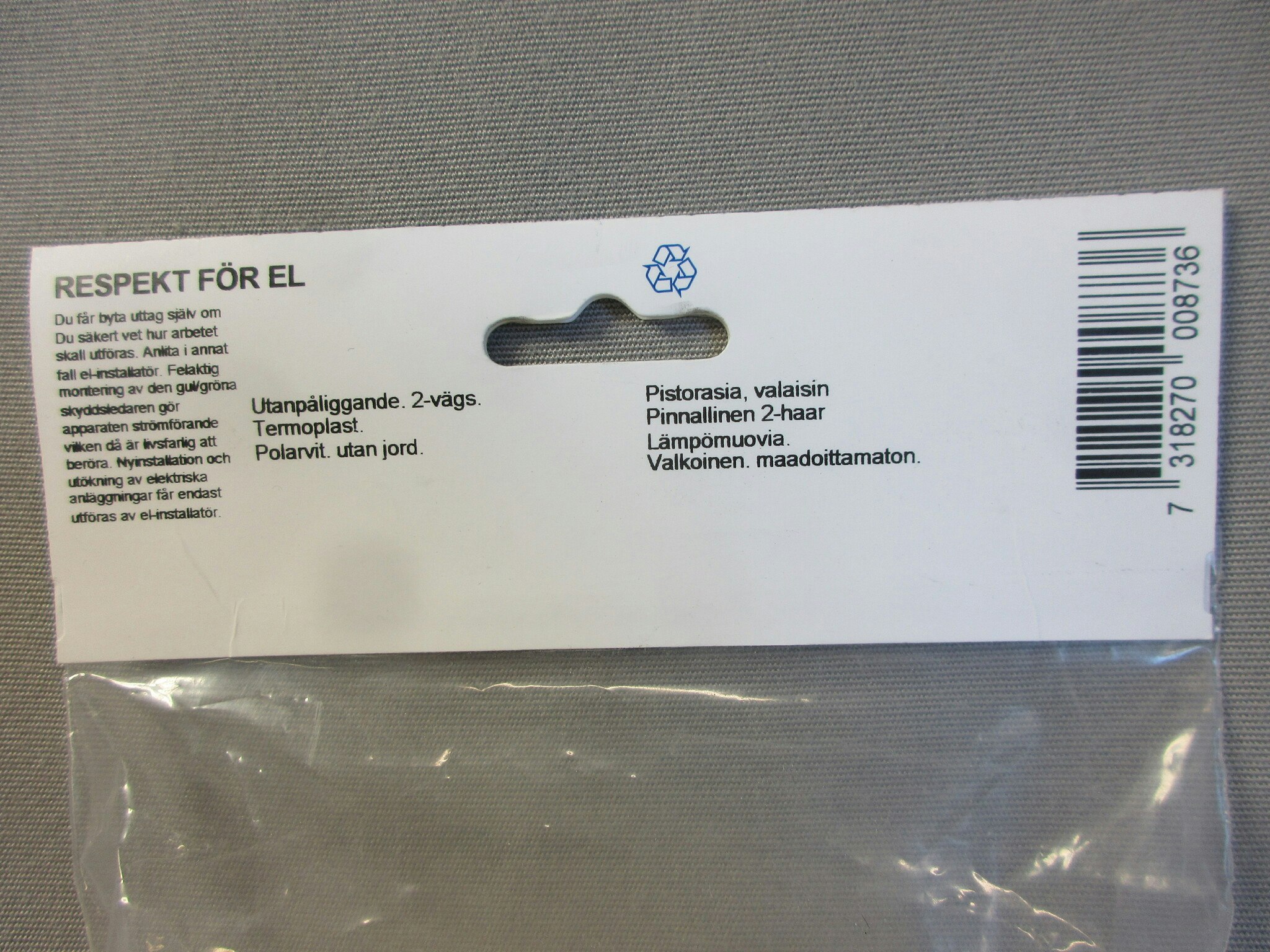 GELIA Lamputtag 2-pol, Ojordad