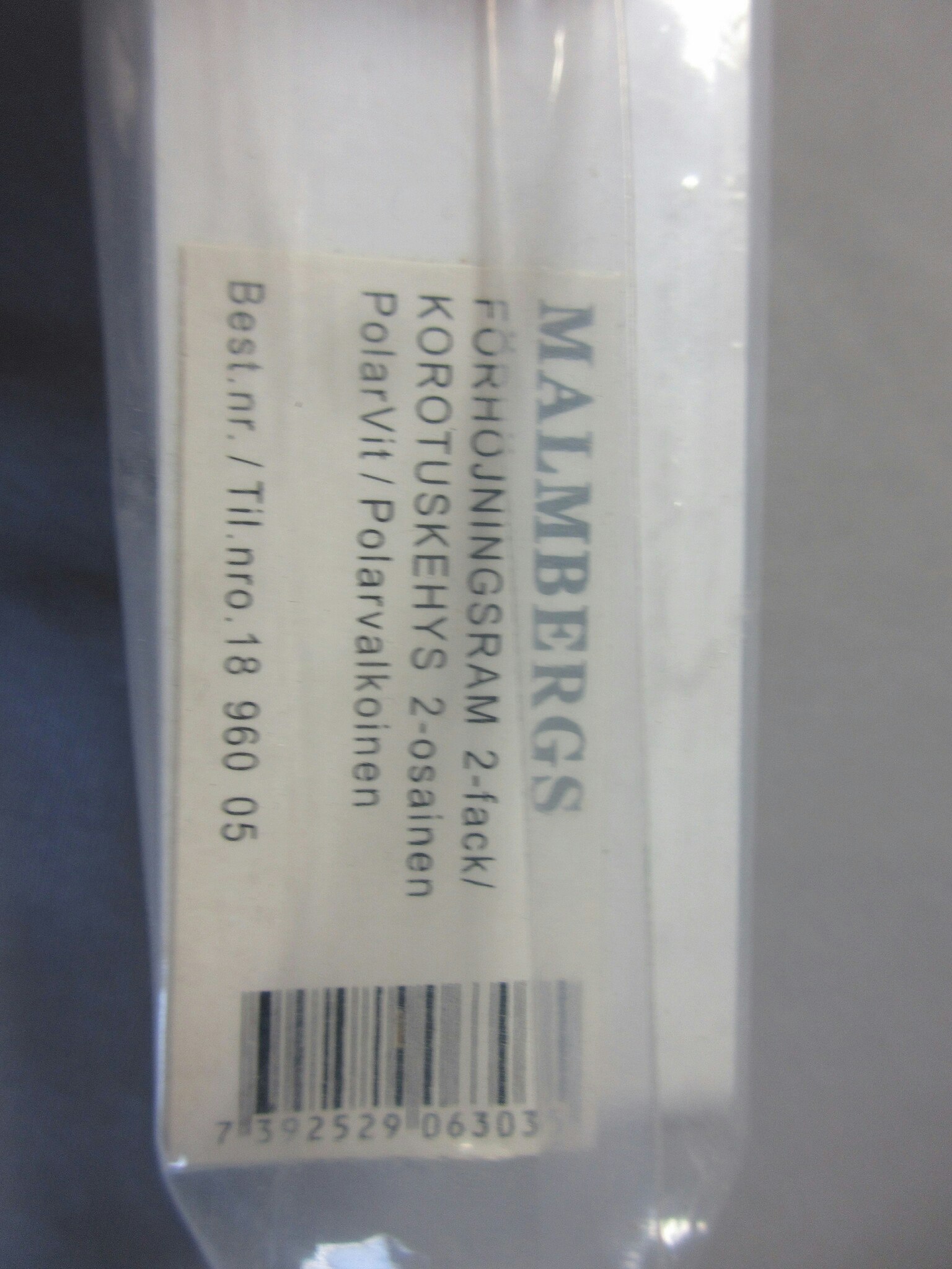 Malmbergs Förhöjningsram 2-fack Vit1896005