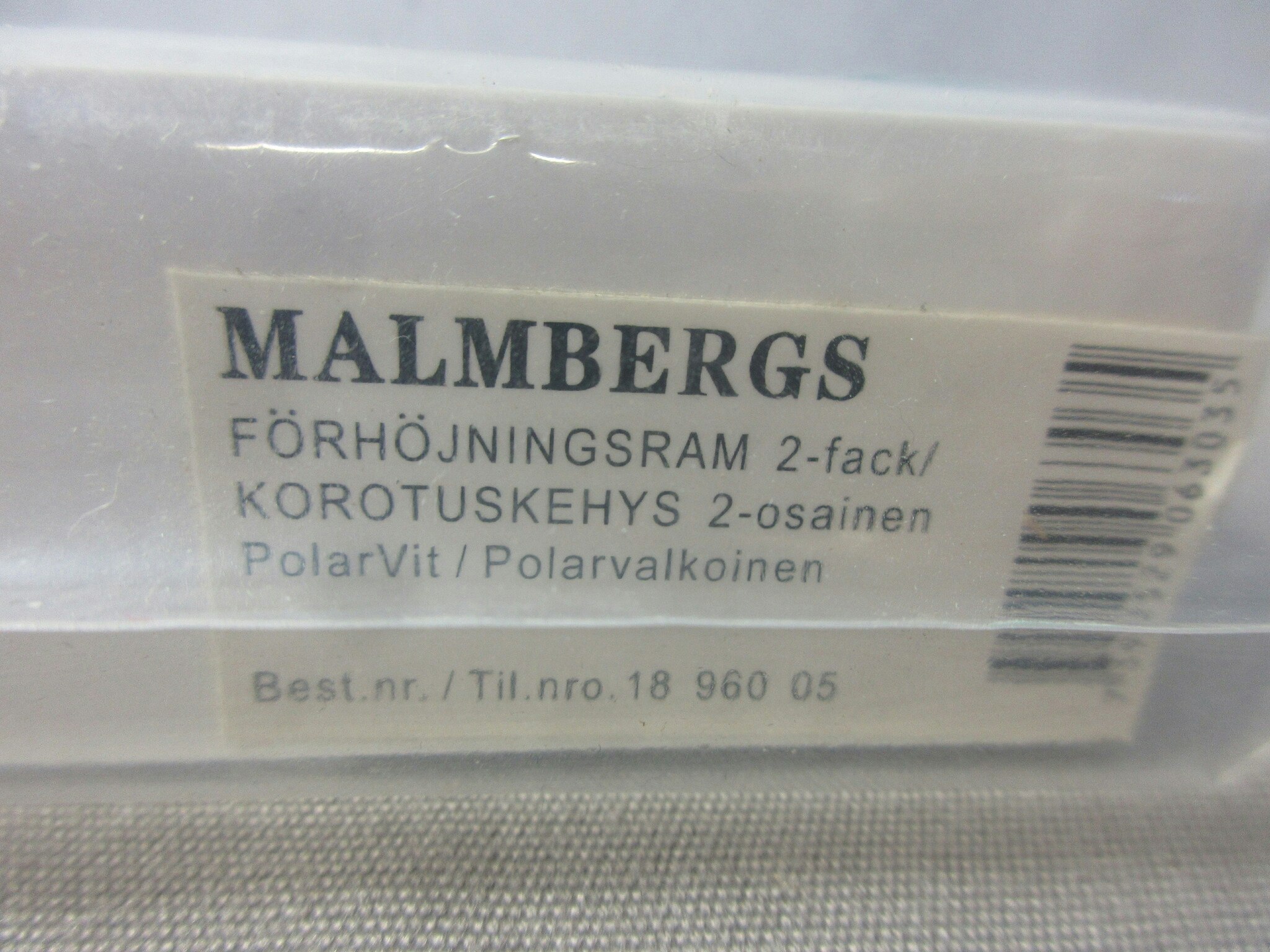 Malmbergs Förhöjningsram 2-fack Vit1896005
