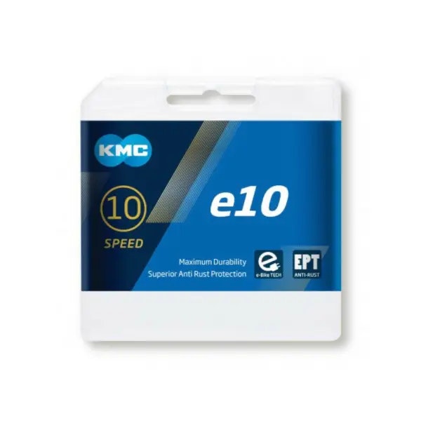 KMC e10 EPT Cykelkedja E-Bike 10S 11/128" 136 Länkar Silver