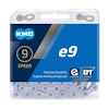 KMC E9 EPT Cykelkedja 11/128" 9S - Silver