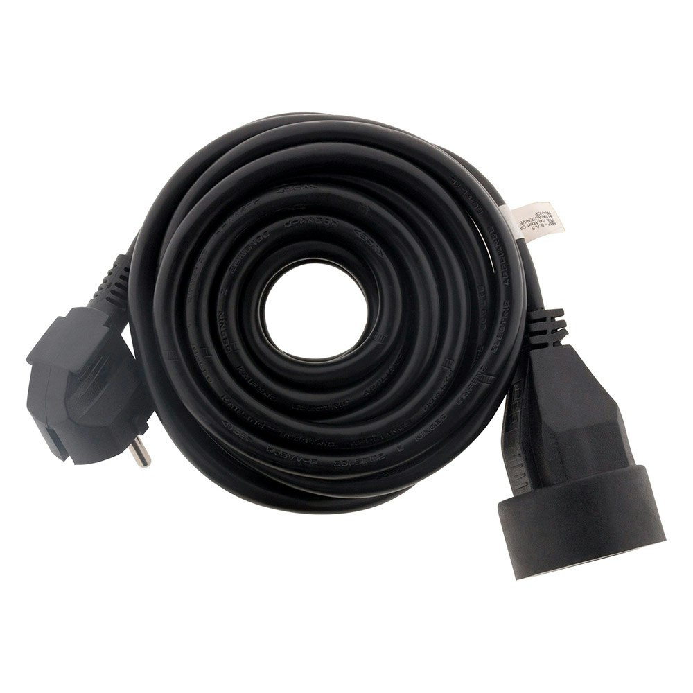 Zenitech Förlängningskabel 16A HO5VV-F 3G1.5mm² Svart 3m