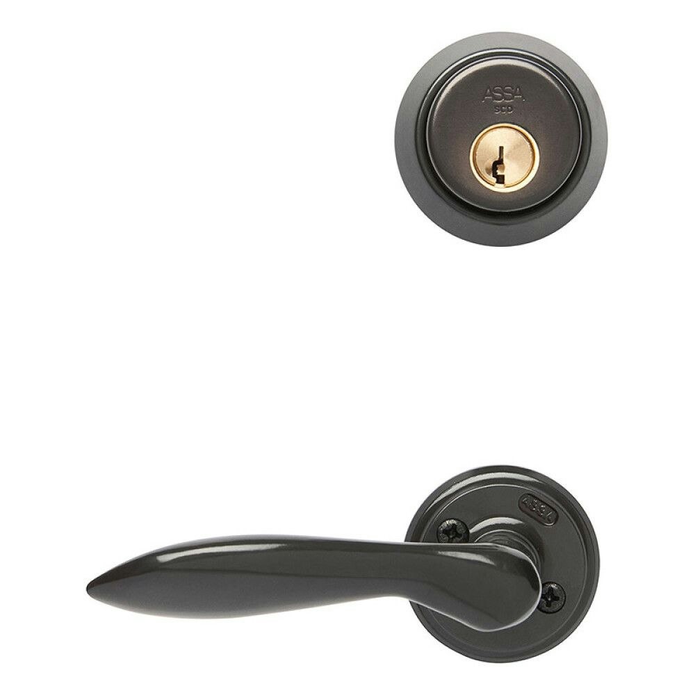 ASSA ABLOY Låssats D12-S1 ytterdörr Brunoxid