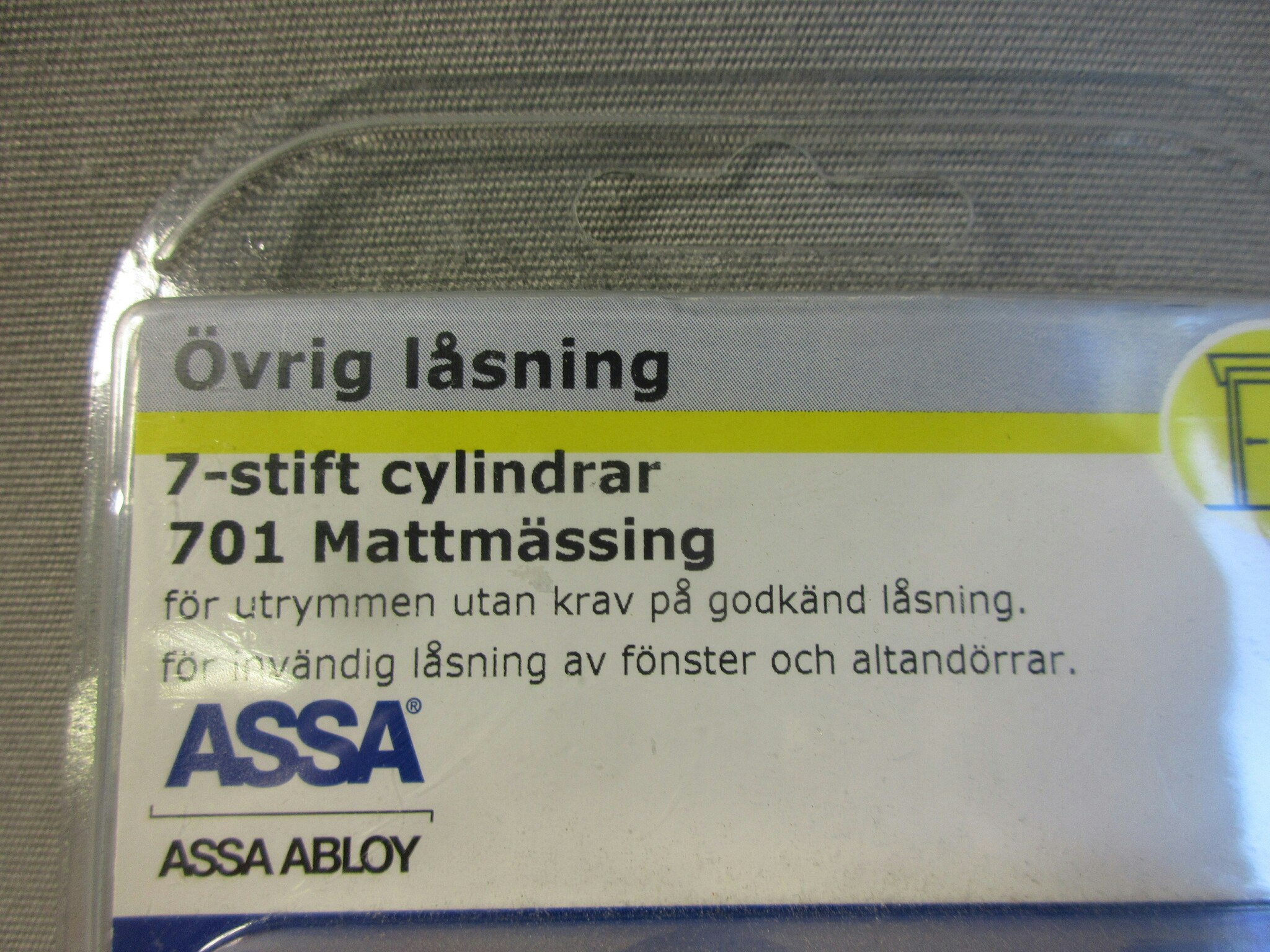 ASSA ABLOY Cylinder 701 LL2 5ny Mattmässing