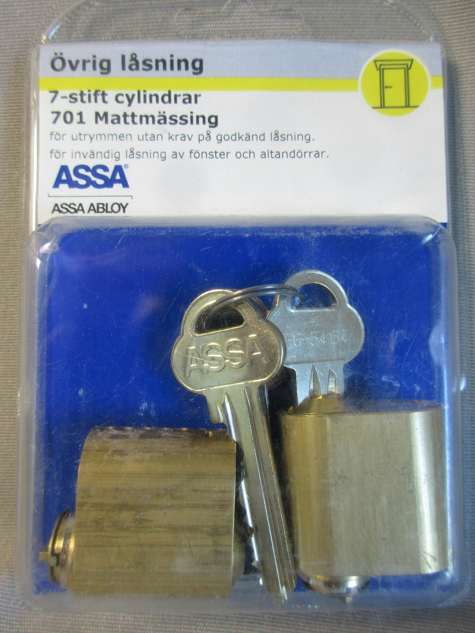 ASSA ABLOY Cylinder 701 LL2 5ny Mattmässing