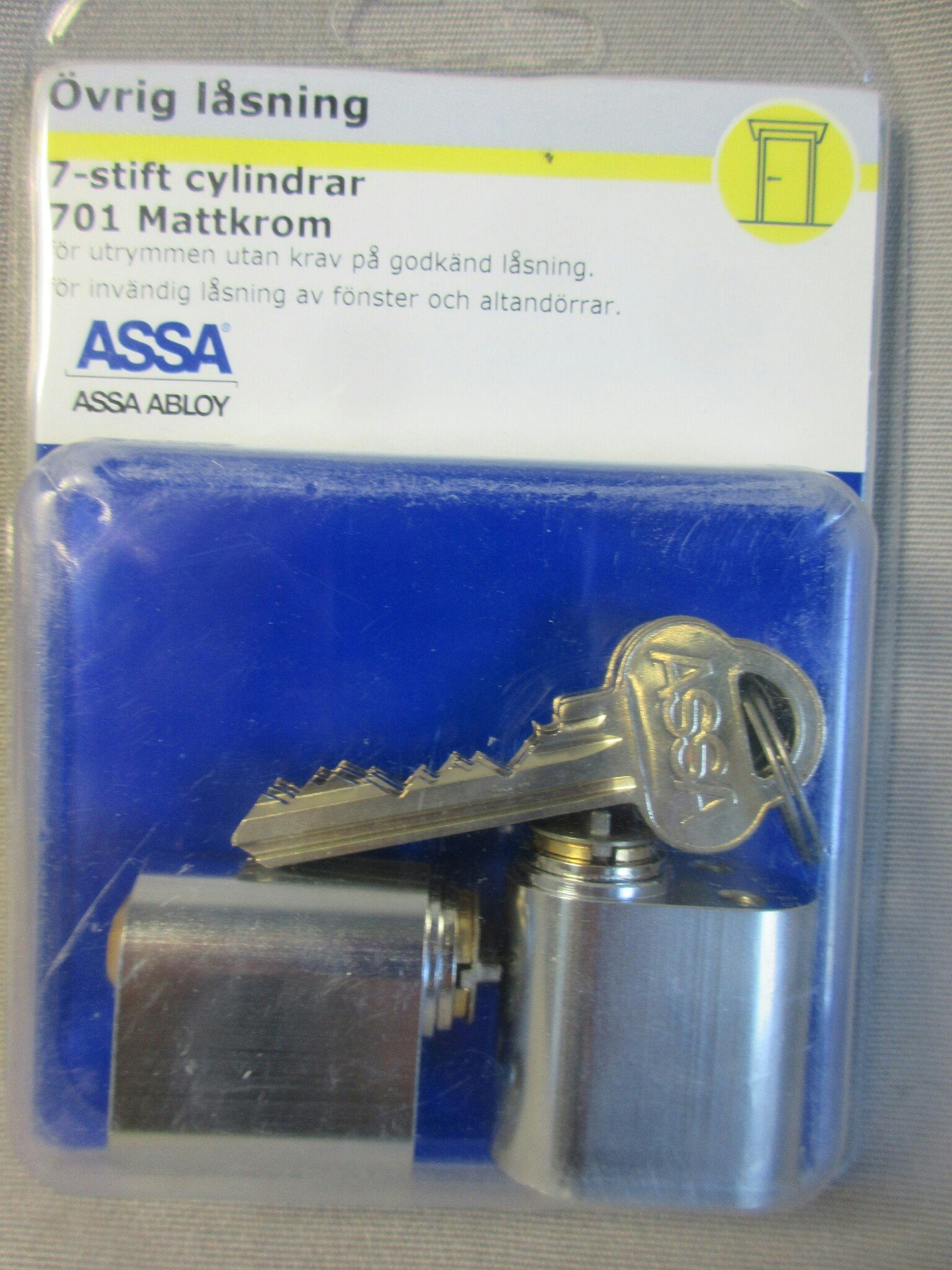 ASSA ABLOY Cylinder 701 LL2 5ny Mattkrom