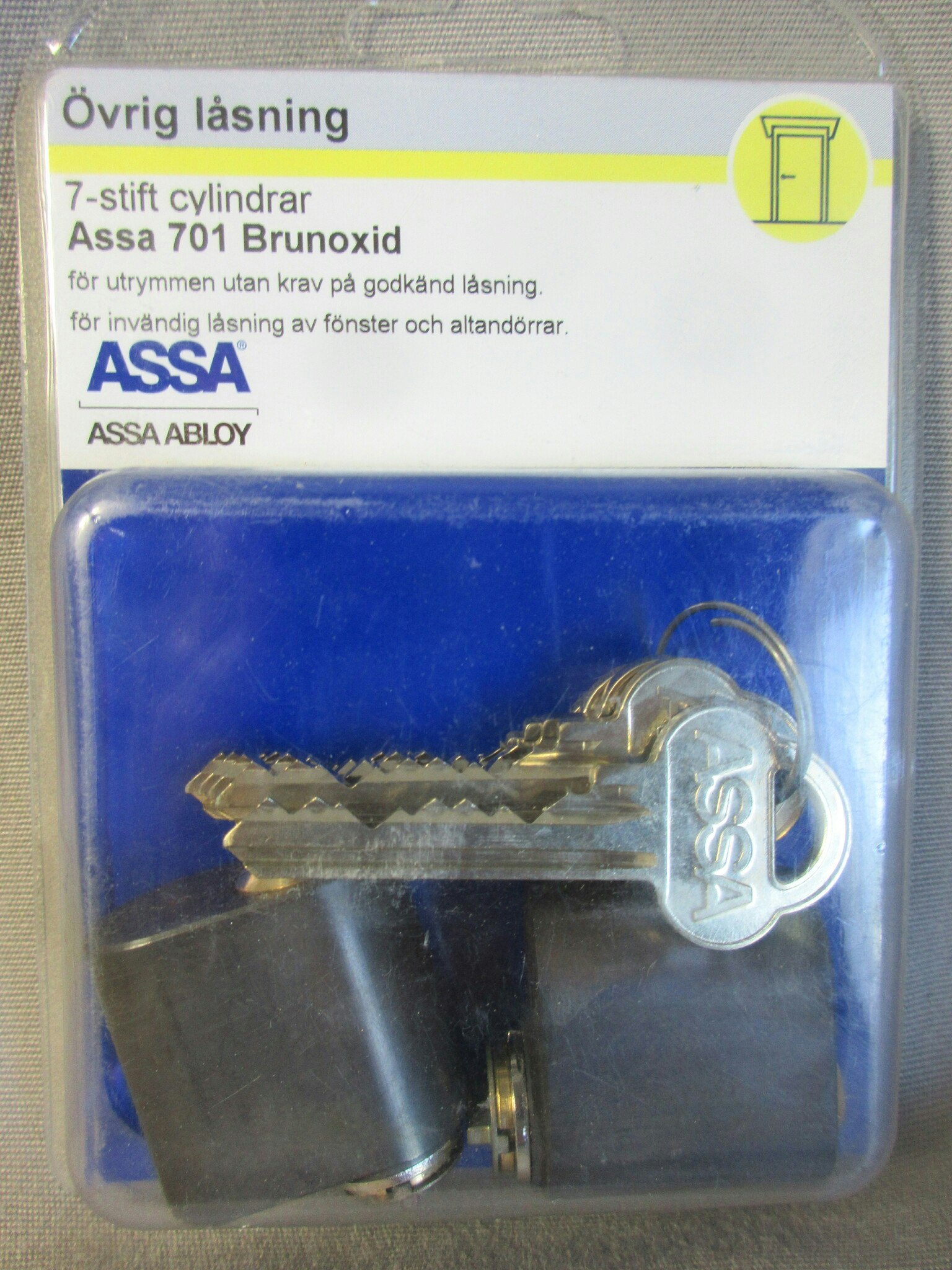 ASSA ABLOY Cylinder 701 LL2 5ny Brunoxid