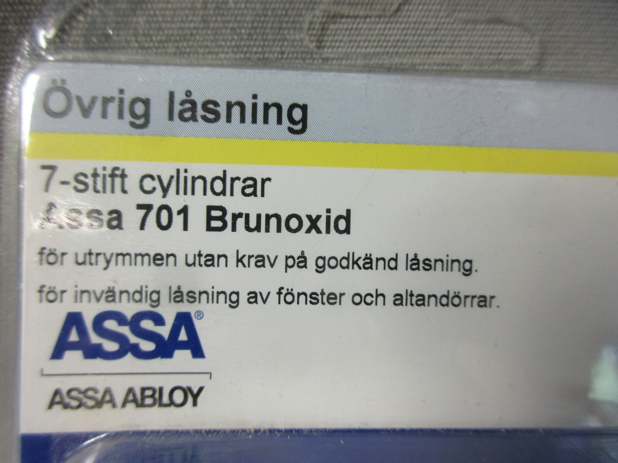 ASSA ABLOY Cylinder 701 LL2 5ny Brunoxid