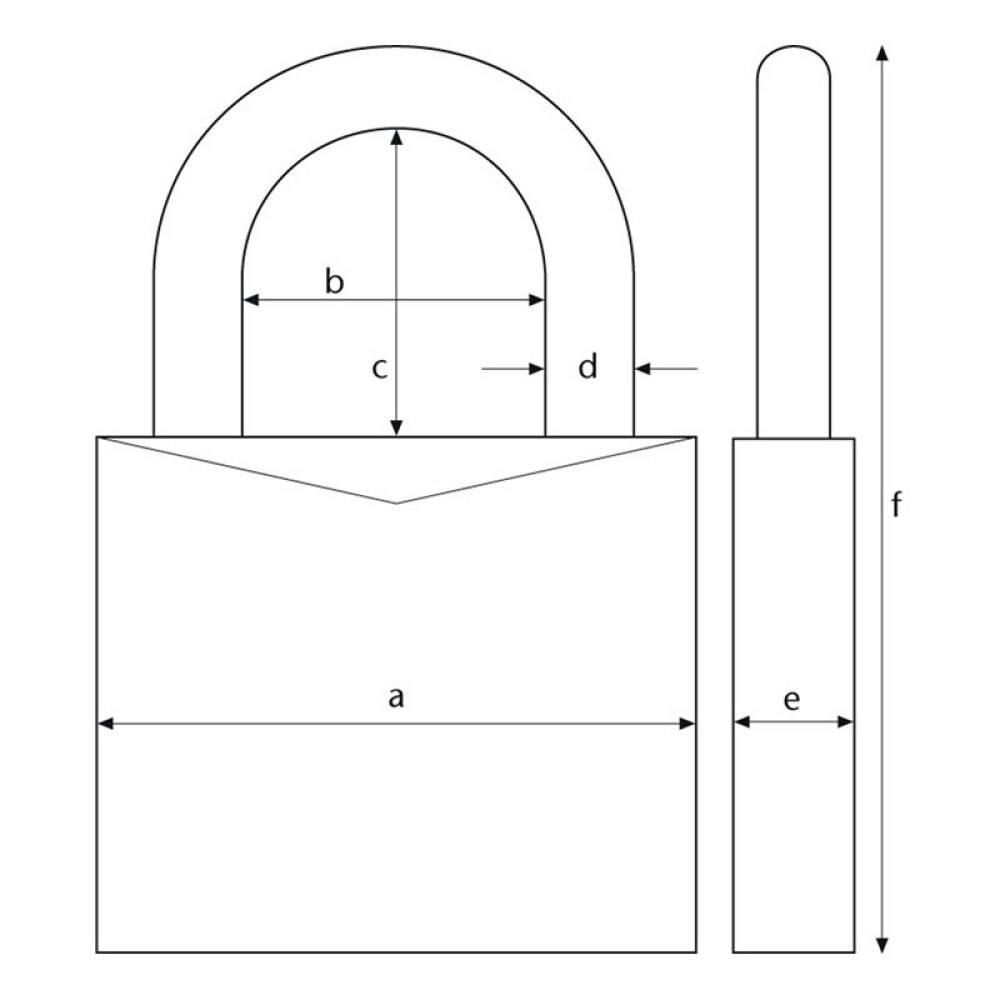 Hänglås ABUS 88/40 Klass 1 Rostfritt