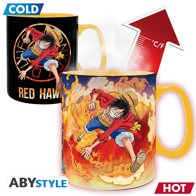 One Piece mugg - Heat Change - Luffy & Sabo