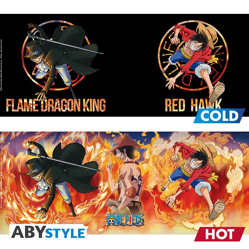 One Piece mugg - Heat Change - Luffy & Sabo