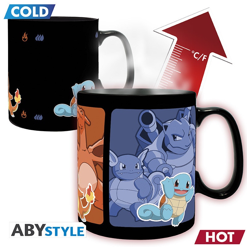 Pokemon mugg - Heat Change - Starters