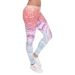 Leggings - Mönster - Rosa