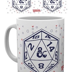 Dungeons and Dragons mugg - Tärning D20