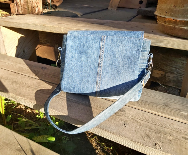 Handväska - Jeans - 100% återanvänd