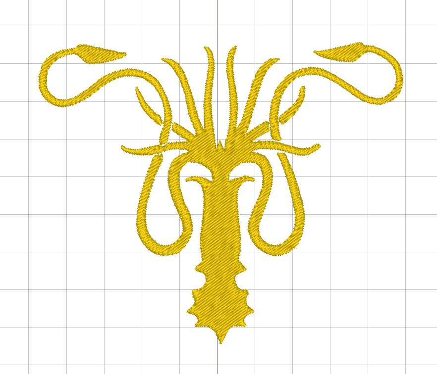 Broderad tärningspåse - Greyjoy logo