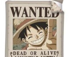 Bäddset - One Piece - Wanted Luffy