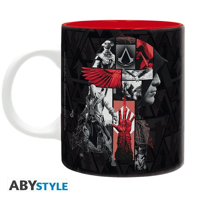 Assassins Creed mugg - Black & Red crest