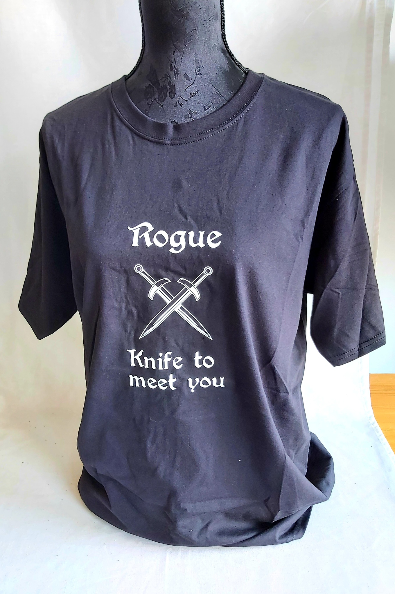 RPG t-shirt - Rogue, knife to meet you