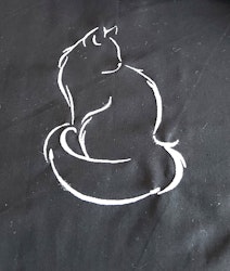 Tygväska - Katt siluett 1