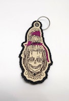 Broderad nyckelring - Voodoo head