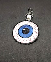 Broderad nyckelring - Eyeball